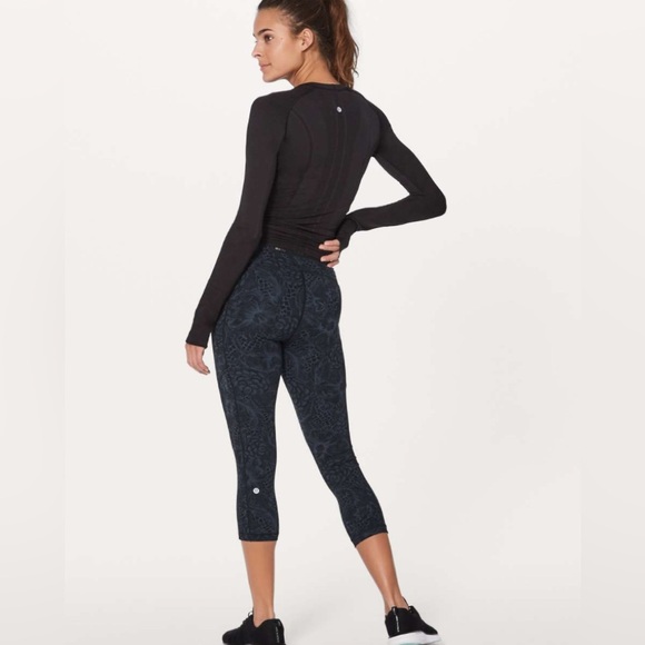 Lululemon Speed Up Crop-Nouveau Mach Blue Black - Picture 4 of 12